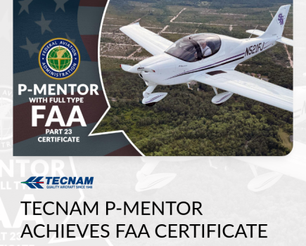 Tecnam P-Mentor achieves FAA type certification
