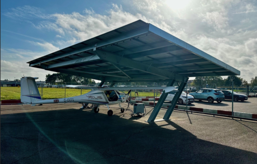 Saxon Air installs purpose-built solar energy charger at Norwich Airport